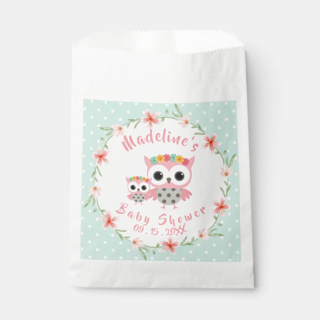 Sachets En Papier Boho Owl Baby shower Favoriser Sac (Devant)