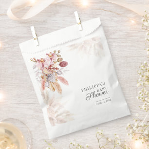 Sachets En Papier Boho Pampas Grass Floral Girl Baby shower