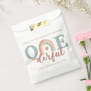 Sachets En Papier Boho Rainbow Onederful Anniversaire Fête Favoriser