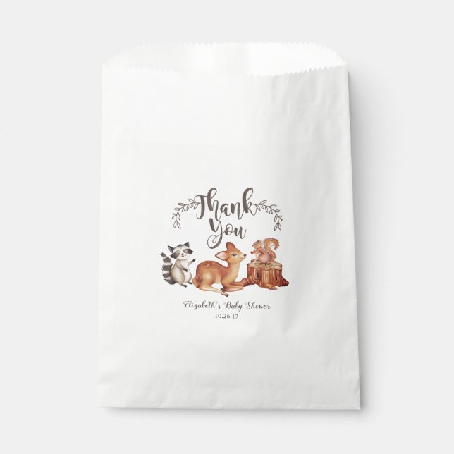 Sachets En Papier Bois Animaux à thème Favoriser Sac (Devant)