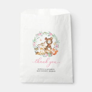 Sachets En Papier Bois Animaux Végétation Baby shower Merci
