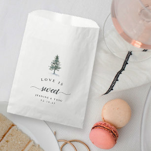 Sachets En Papier Bois Mariage "L'amour est doux"