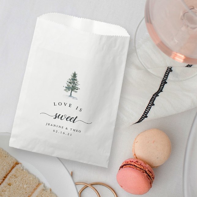 Sachets En Papier Bois | Mariage "L'amour est doux" (Créateur téléchargé)