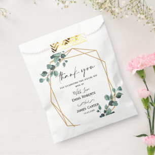Sachets En Papier Boîtes de faveurs de feuilles Boho de verdure