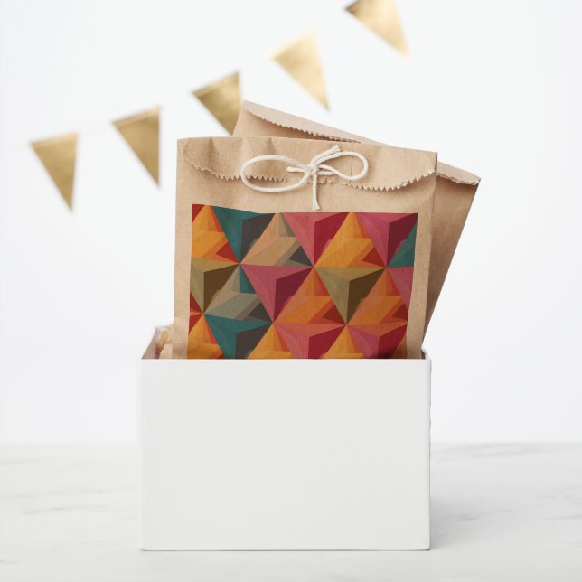 Sachets En Papier Bold Geometric Triangle Pattern  (Fête)
