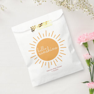 Sachets En Papier Bonjour Baby shower Sunshine