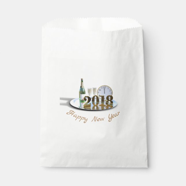 Sachets En Papier Bonne année 2018 (Devant)