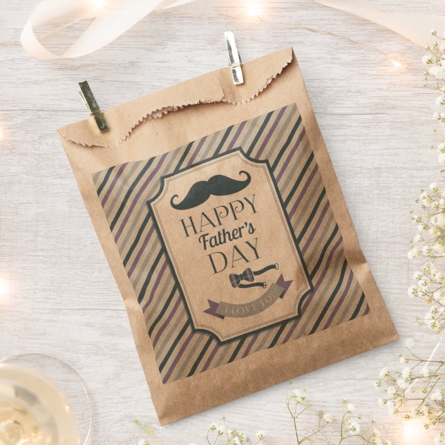 Sachets En Papier Bonne Fête des pères (Coupé)