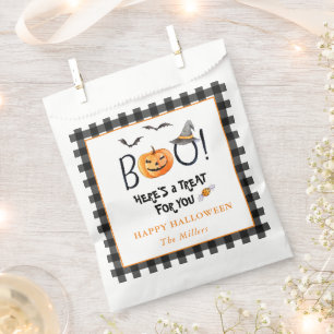 Sachets En Papier BOO Citrouille Happy Halloween traiter