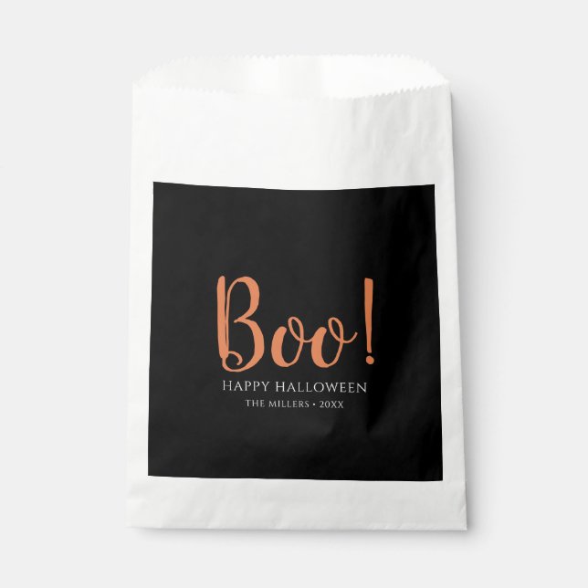 Sachets En Papier Boo Halloween moderne (Devant)