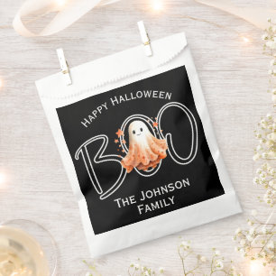 Sachets En Papier Boo Halloween Noir Nom moderne