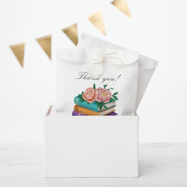 Sachets En Papier Books Floral Bridal Shower Thank you (Fête)