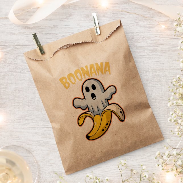 Sachets En Papier Boonana Cute Ghost Banana Halloween (Coupé)