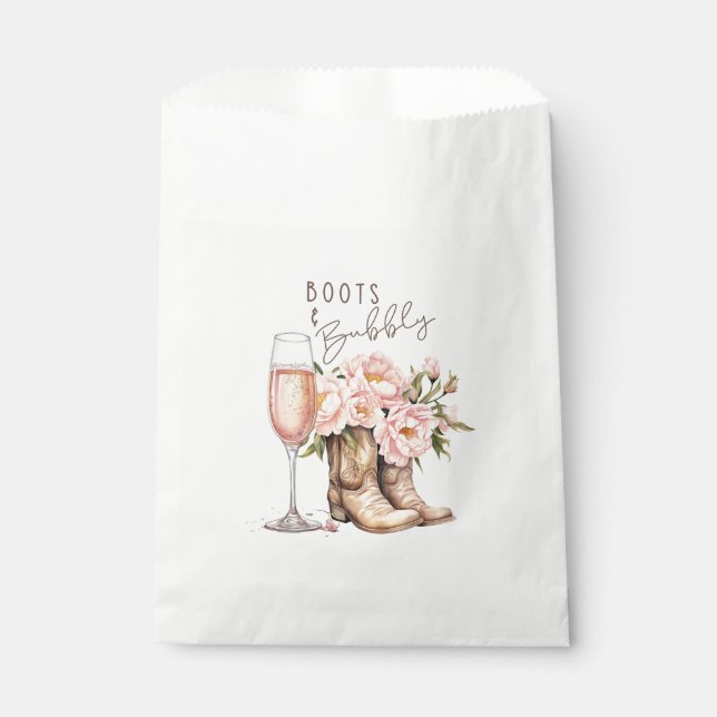 Sachets En Papier Boots et Bubbly Favoriser le sac (Devant)