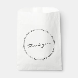 Sachets En Papier Bordure pointillée de Merci moderne