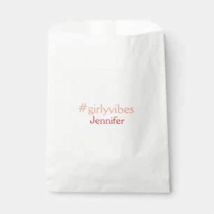 Sachets En Papier Bossbabe hashtag rose clair ajouter nom fille patr