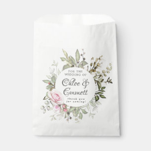 Sachets En Papier Botanique rose Mariage Merci Favor Sac