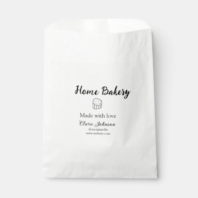 Sachets En Papier boulangerie artisanale ajouter votre texte nom per (Devant)