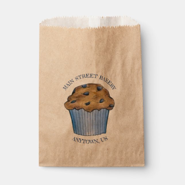 Sachets En Papier Boulangerie Muffin Blueberry Produits cuits Petit  (Devant)