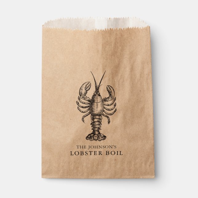Sachets En Papier Boule de homard ou cuisson personnalisable (Devant)