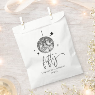 Sachets En Papier Boule disco argentée Cinquante 50e anniversaire