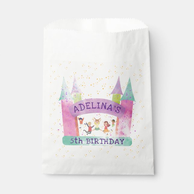 Sachets En Papier Bounce House Jump Jouer Gymnastique Anniversaire d (Devant)
