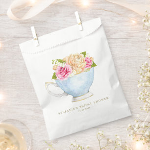 Sachets En Papier Bouquet de fleurs à l'aquarelle dans une tasse de 