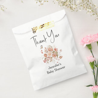 Sachets En Papier Bouquet de peinture aquarelle rose fuchsia pour Ba