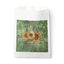 Bouquet de tournesol vintage Ephémère verte