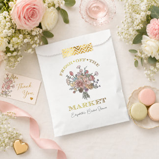 Sachets En Papier Bouquet Floral Fraîchement Cueilli Cadeau de Maria