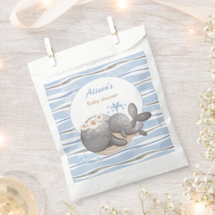 Sachets En Papier Boy Nautical Whale Blue Summer Boy Baby shower
