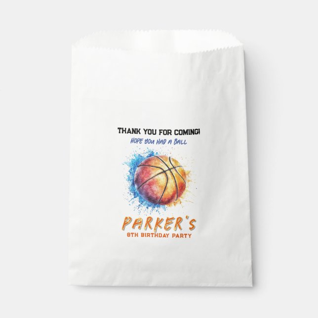 Sachets En Papier Boys Basketball Anniversaire Favoriser le sac (Devant)