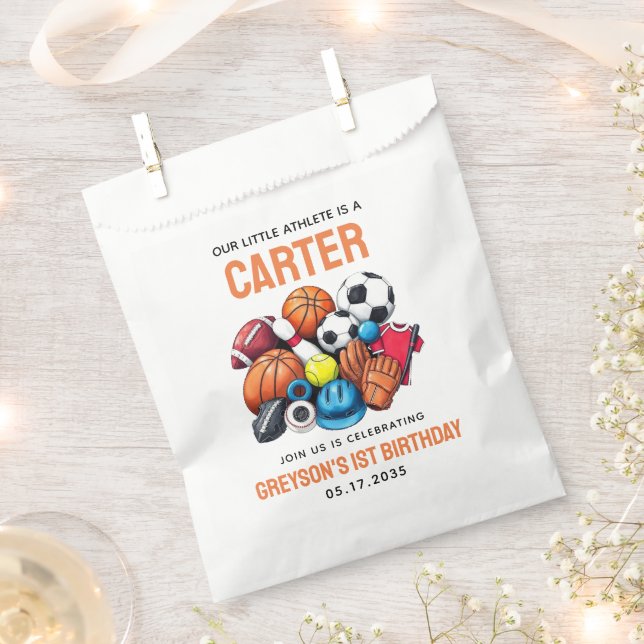 Sachets En Papier Boys Modernes Balles de sport Toutes les étoiles 1 (Coupé)