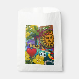 Sachets En Papier Brésil Rio de Janiero Sun Travel Art coloré