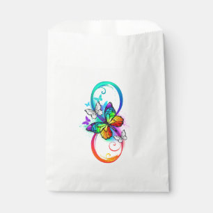 Sachets En Papier Bright infinity with rainbow butterfly