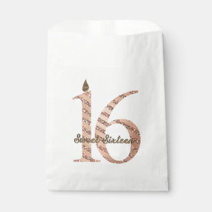 Sachets En Papier Bronze Pois Rose Gold Anniversaire 16 Ans Douce