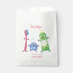 Sachets En Papier Brosse à dents mignonne dentifrice dentaire soie