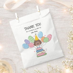 Sachets En Papier Brown Blanc Labradoodle Fête Anniversaire Favorise