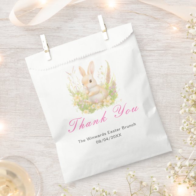 Sachets En Papier Brunch de Pâques Lapin de Printemps (Coupé)