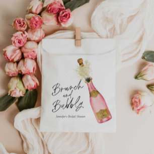 Sachets En Papier Brunch rose et Fête des mariées mousseuse