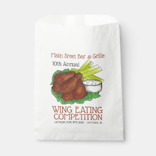 Sachets En Papier Buffalo Hot Chicken Wings Wing Concours de manger