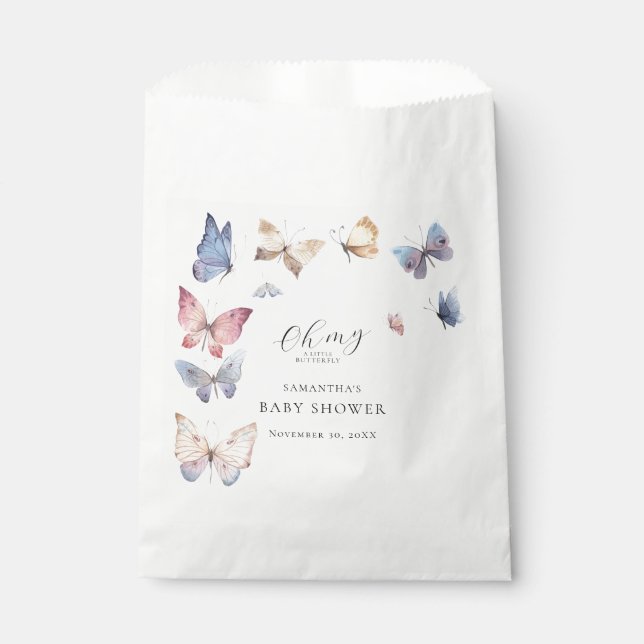 Sachets En Papier Butterfly Girl Baby Shower Paper Napkin (Devant)