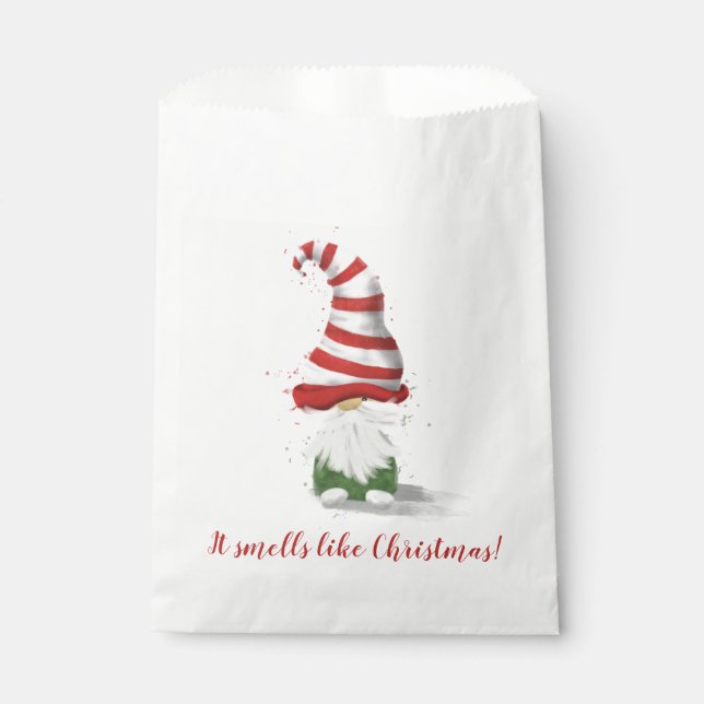 Sachets En Papier Ça sent comme Noël - Gnome 3 Favor Sac (Devant)