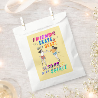 Sachets En Papier Cadeau d'amis Patiner avec cœur S'envoler avec esp