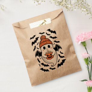 Sachets En Papier Cadeau de fantôme mignon d'Halloween Saison effray
