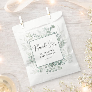 Sachets En Papier Cadeau de remerciement pour Baby Shower Eucalyptus