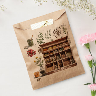 Sachets En Papier Cadeau de trésors de jardin Graines et herbes Favo