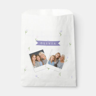 Sachets En Papier Cadeau personnalisé avec motif floral à carreaux l