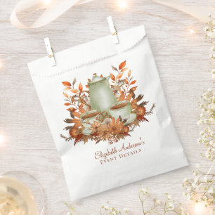 Sachets En Papier Cadeau personnalisé Bohème Fête de thé Floral en T