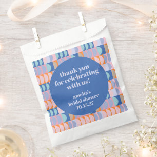Sachets En Papier Cadeaux de remerciement de mariage géométriques bl